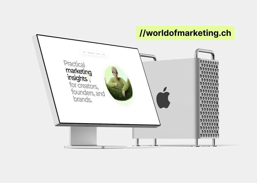 Clean implementation of worldofmarketing.ch website case study