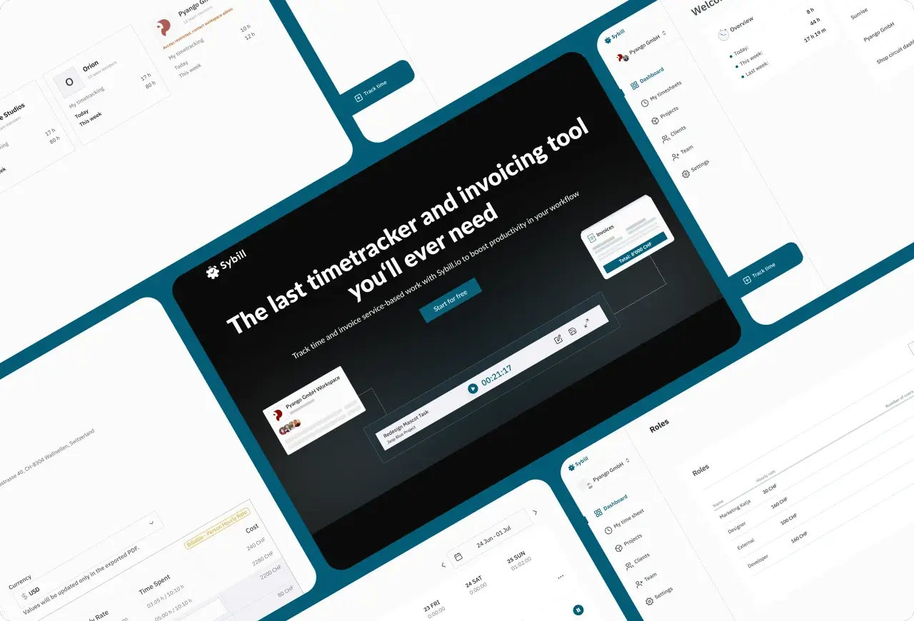 Image showing Sybill timetracking