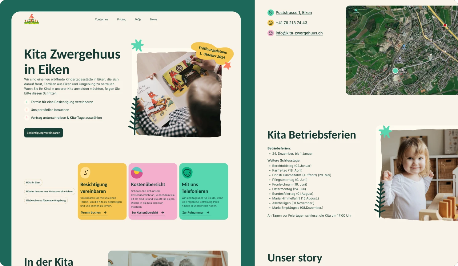 Image showing Kita Zwergehuus Website Image showing Kita Zwergehuus Website