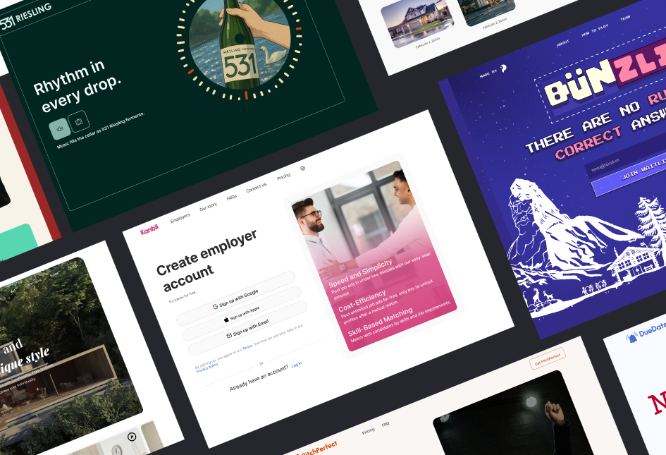 Custom landing page